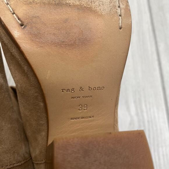 Rag & Bone Women's Tan The Harrow Suede Ankle Boots Size 9 Italian 39 - Picture 4 of 12